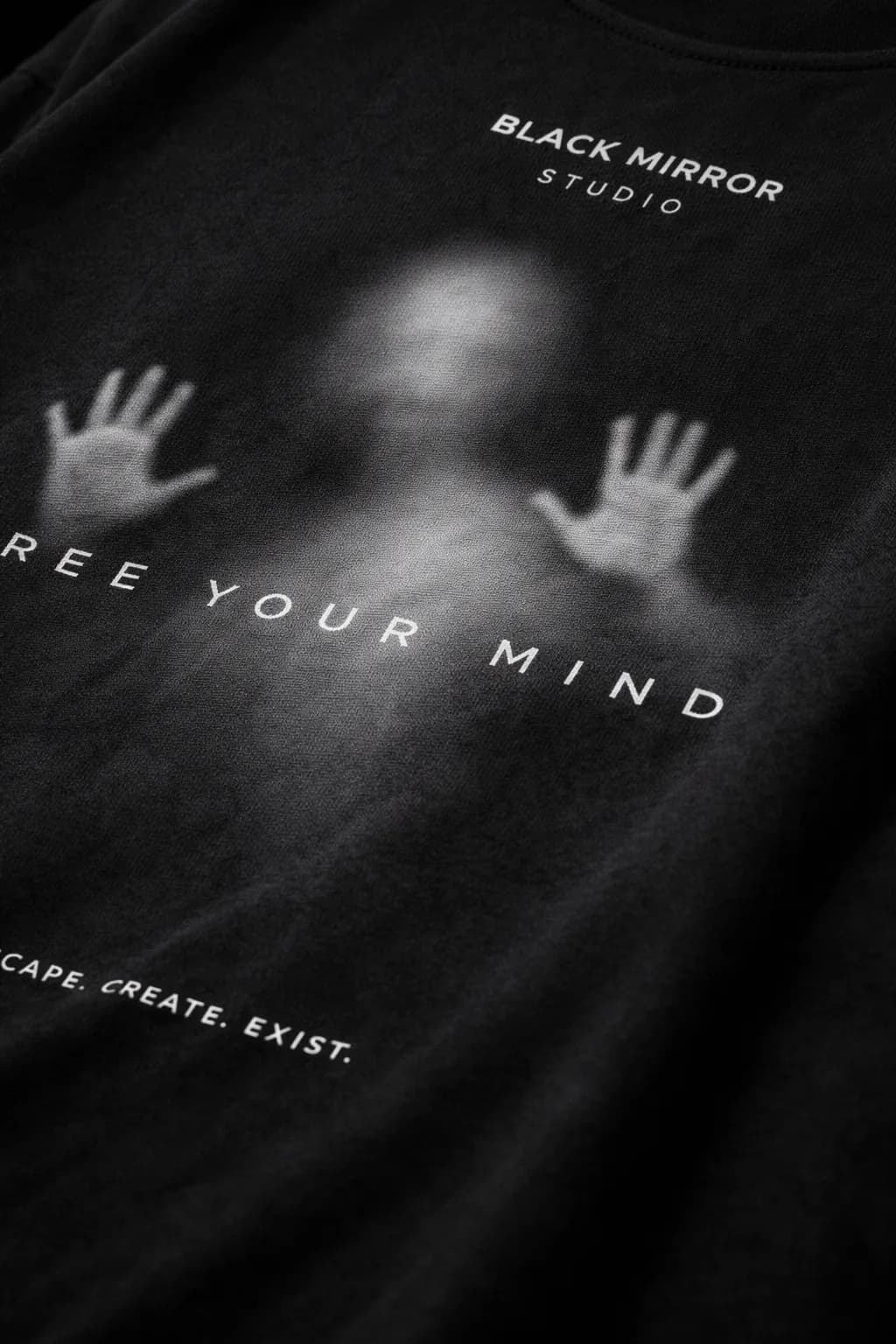 Free Your Mind Tee print close-up